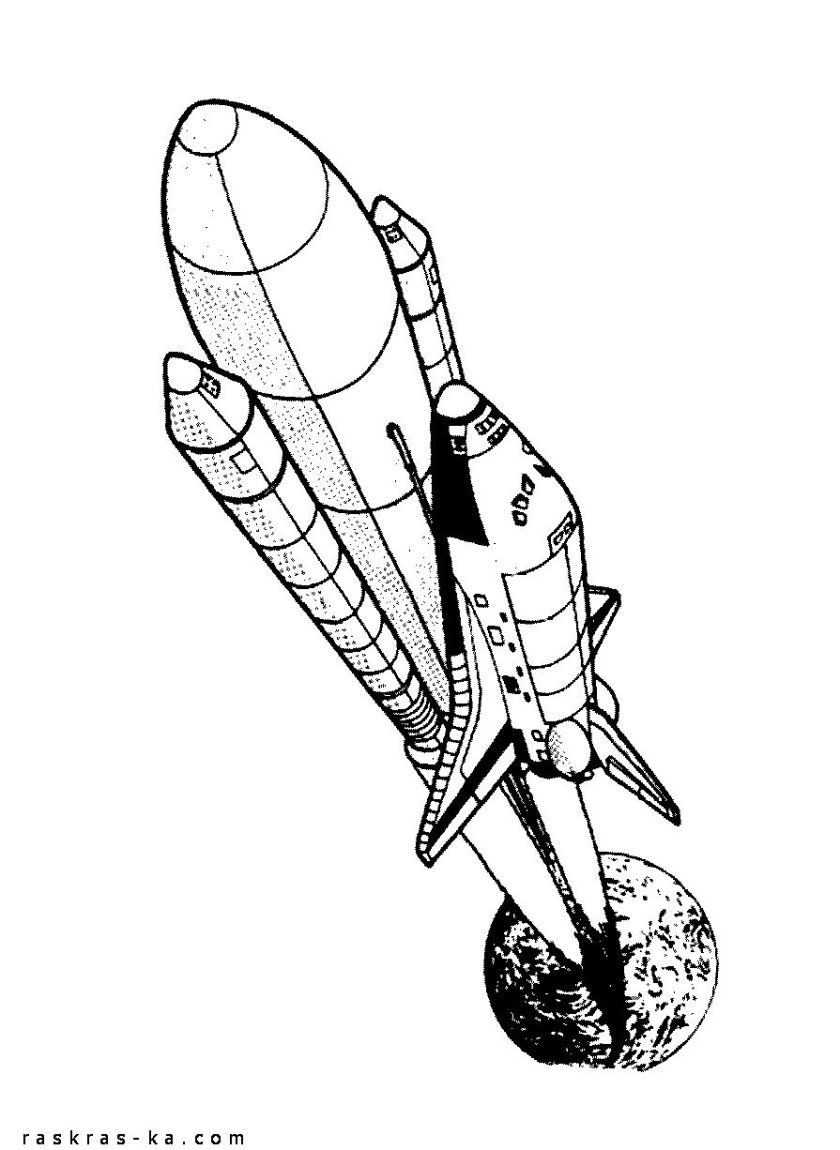 Ракета раскраска для детей