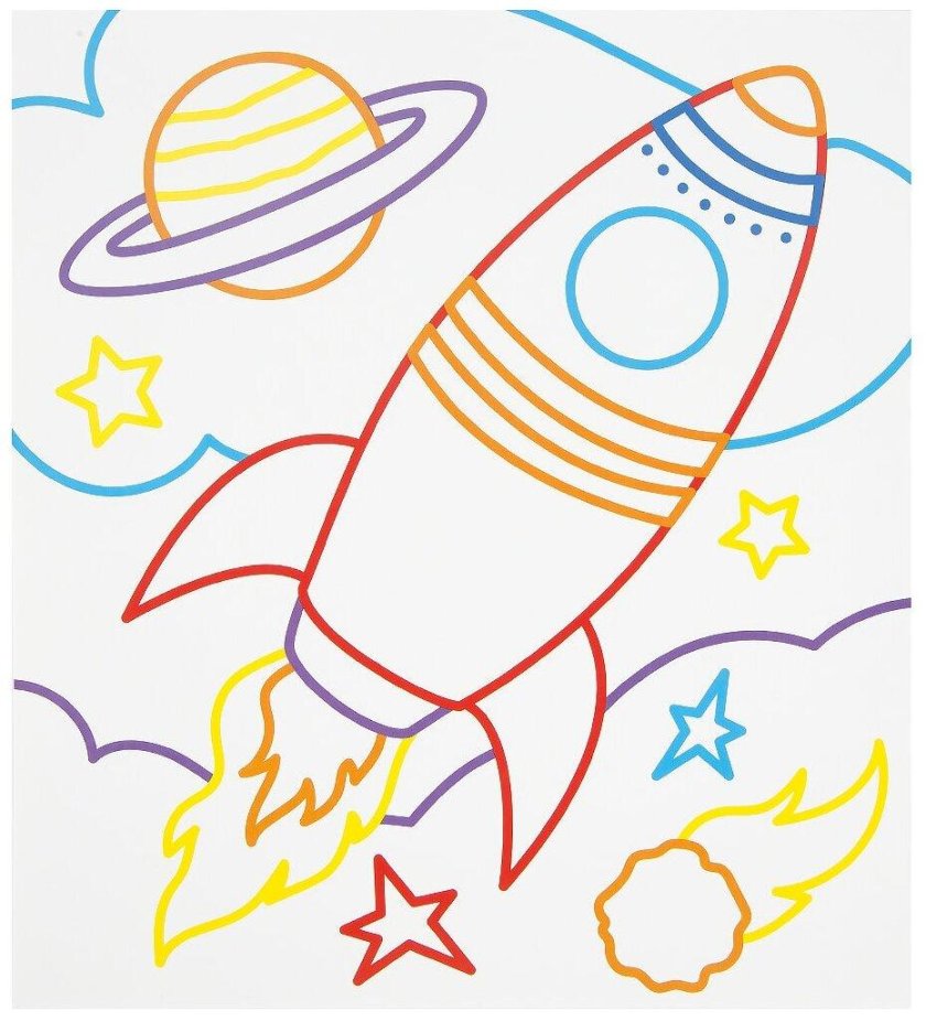 Космос раскраска для детей
