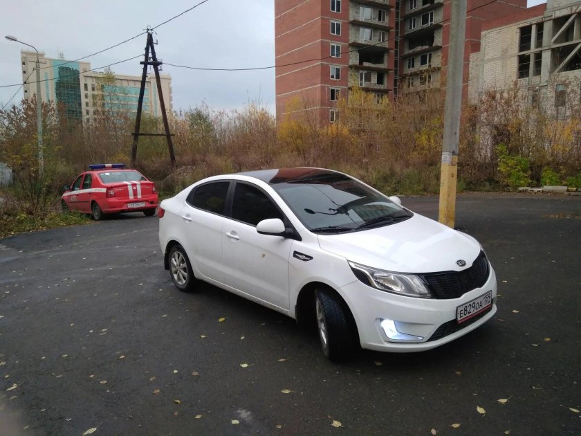 Kia Rio с черной крышей