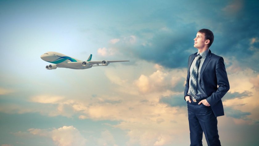 Бизнесмен в самолете