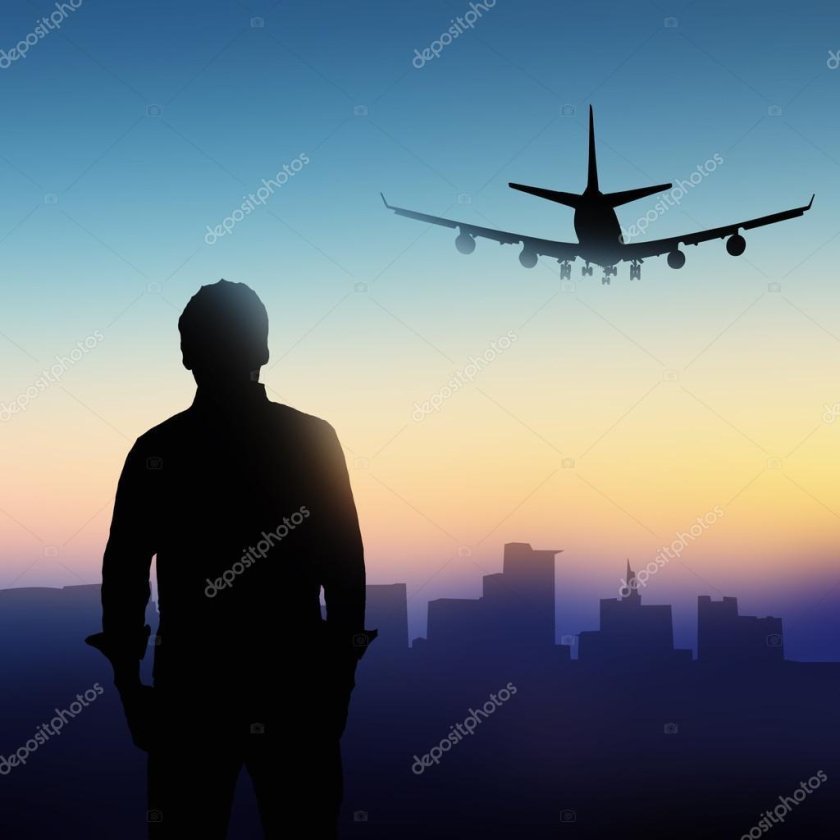 Мужчина в самолете