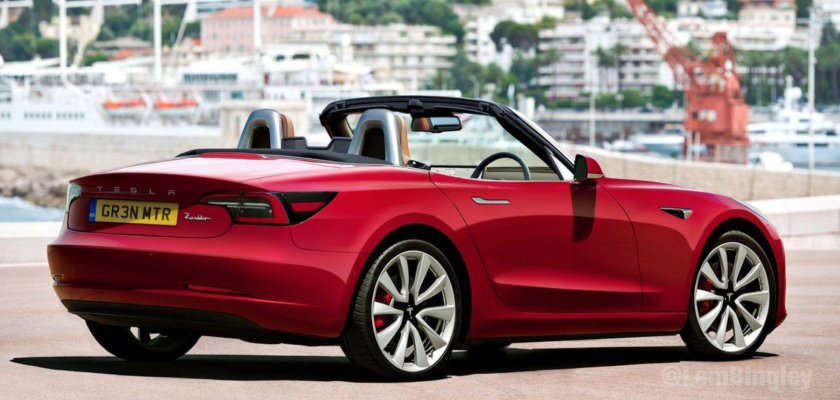 Тесла родстер кабриолет