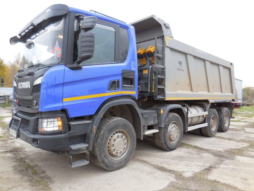 Скания самосвал p400 синий