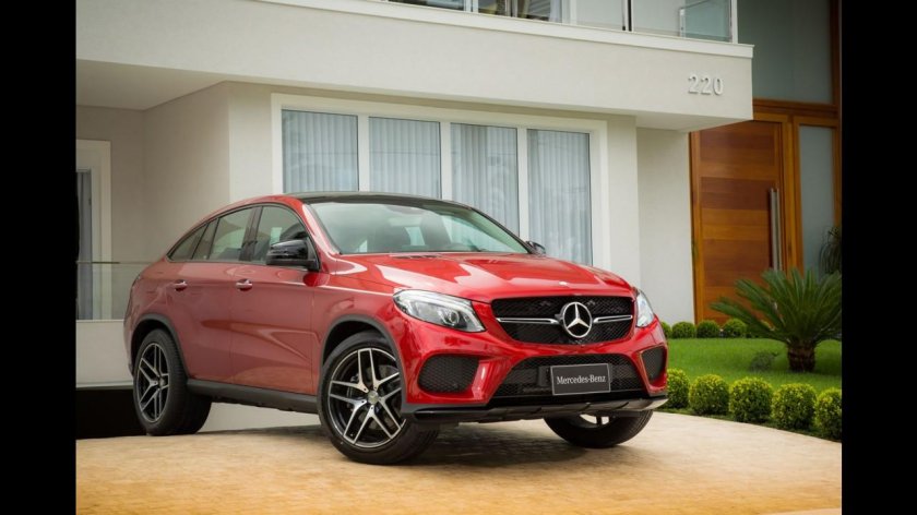 Мерседес GLE Coupe красный