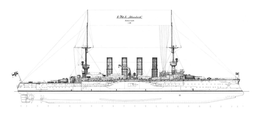 Броненосный крейсер Шарнхорст Германия 1906