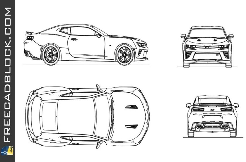 Чертёж Шевроле Камаро