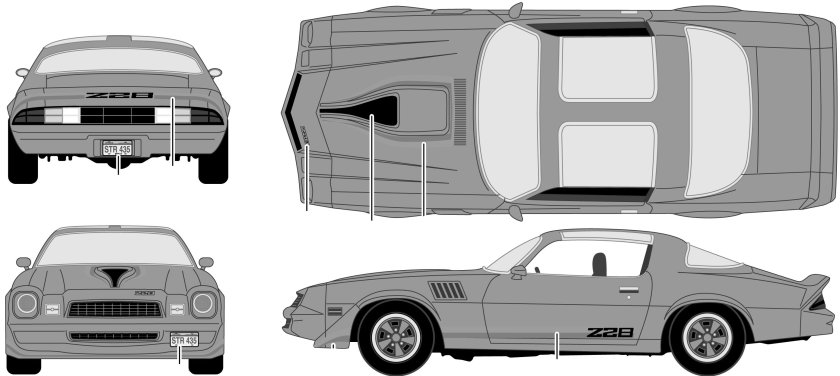 Chevrolet Camaro 1975 референс