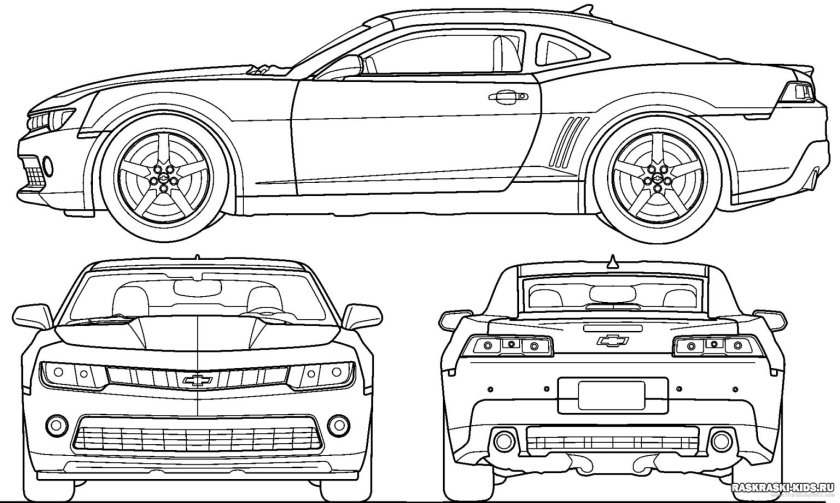 Chevrolet Camaro 2009 чертеж