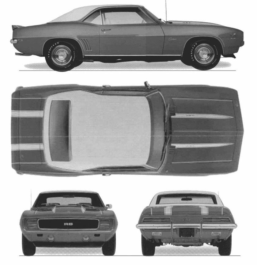 Chevrolet Camaro 1969 Blueprint