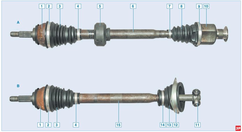 Левый привод Рено Логан 1.4