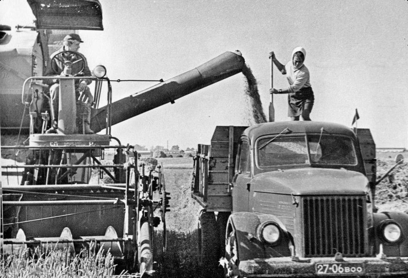 ГАЗ 51 на уборочной в СССР