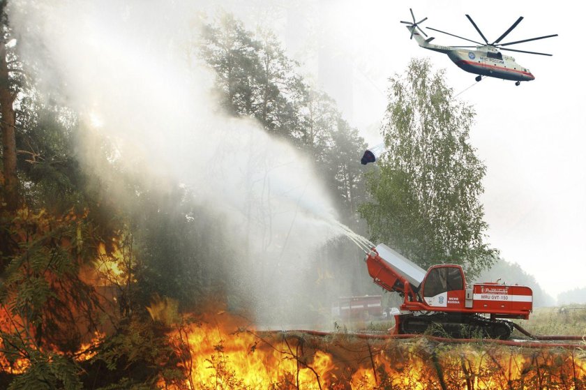 Тушение лесного пожара