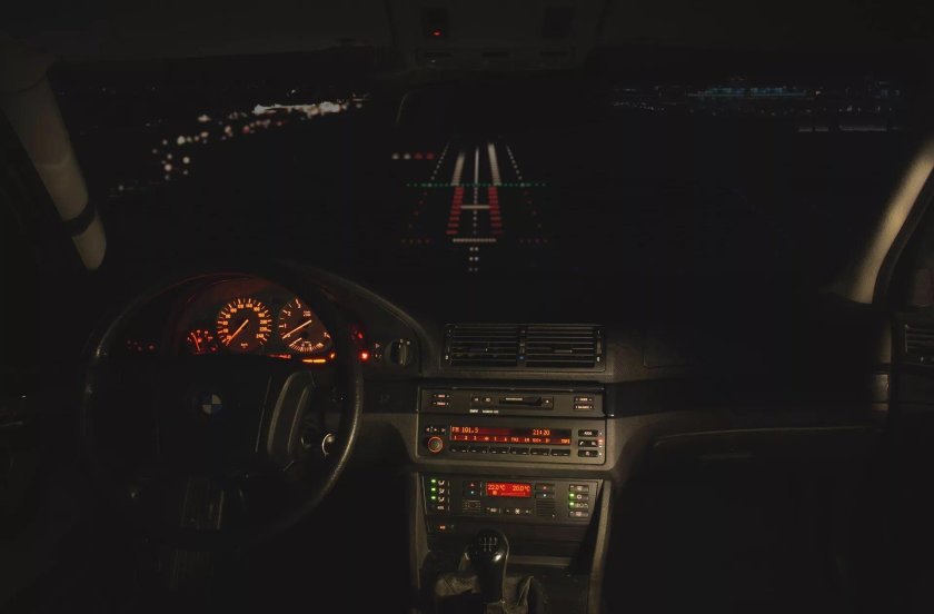 БМВ е34 ночью