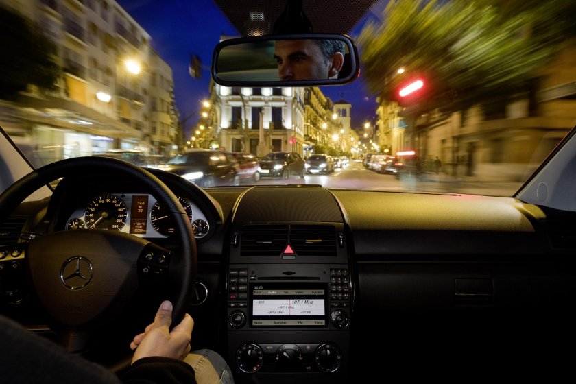 За рулем машины