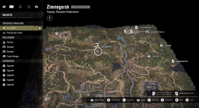 SNOWRUNNER Таймыр Зимнегорск карта