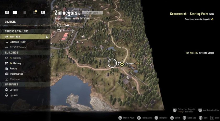 SNOWRUNNER Зимнегорск карта