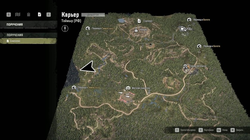 Карта карьера SNOWRUNNER