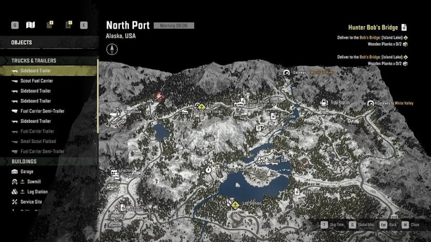 Северный порт Аляска SNOWRUNNER карта