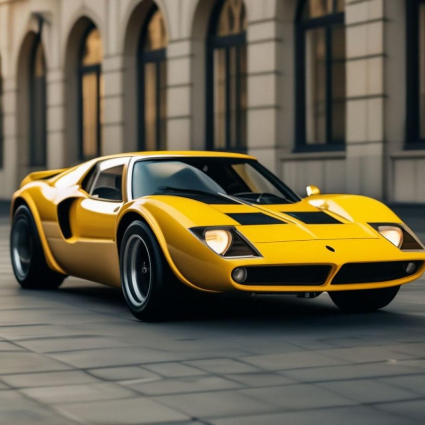 Желтый автомобиль