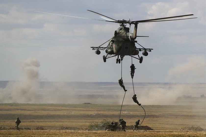 Ми8 высадка десанта