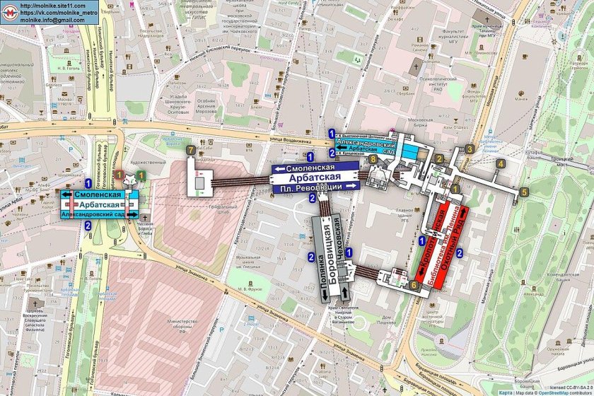 Схема станции Боровицкая