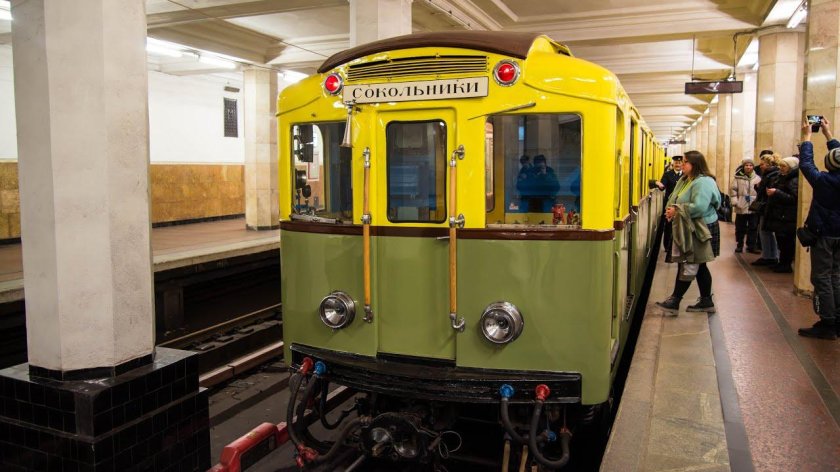Ретропоезд сокольники вагон метро