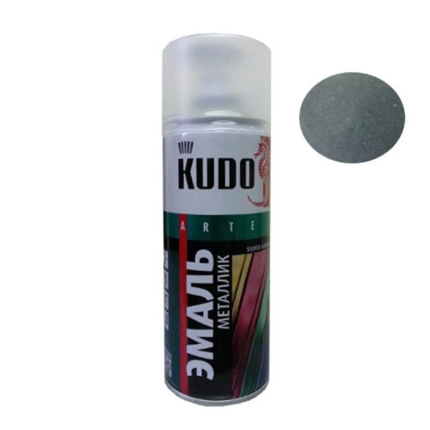 Краска аэрозольная серебро Kudo 520 мл
