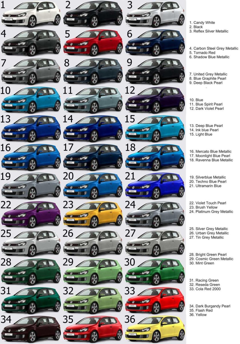 Цвет кузова 8e8e Фольксваген