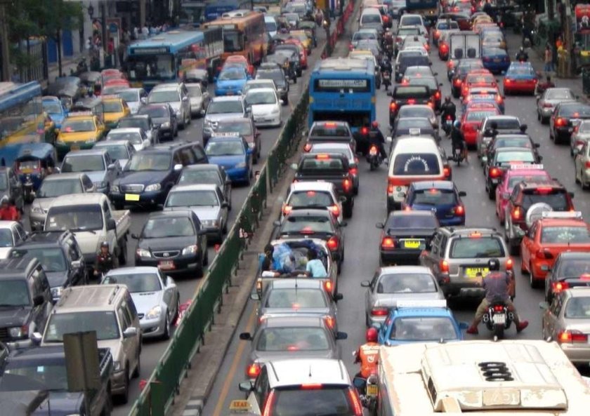 Traffic jam rush hour