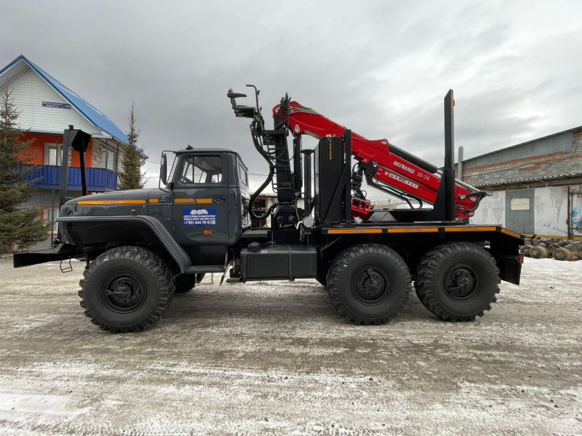 Лесовоз урал с манипулятором