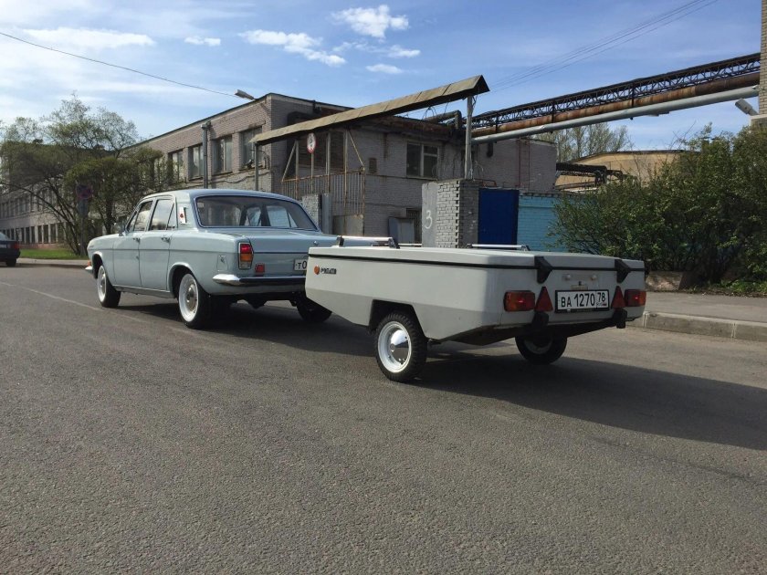 ГАЗ 24 С прицепом Скиф