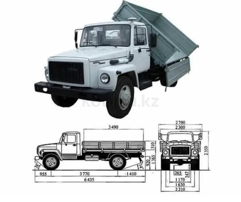 Габариты кузова ГАЗ 3307 бортовой