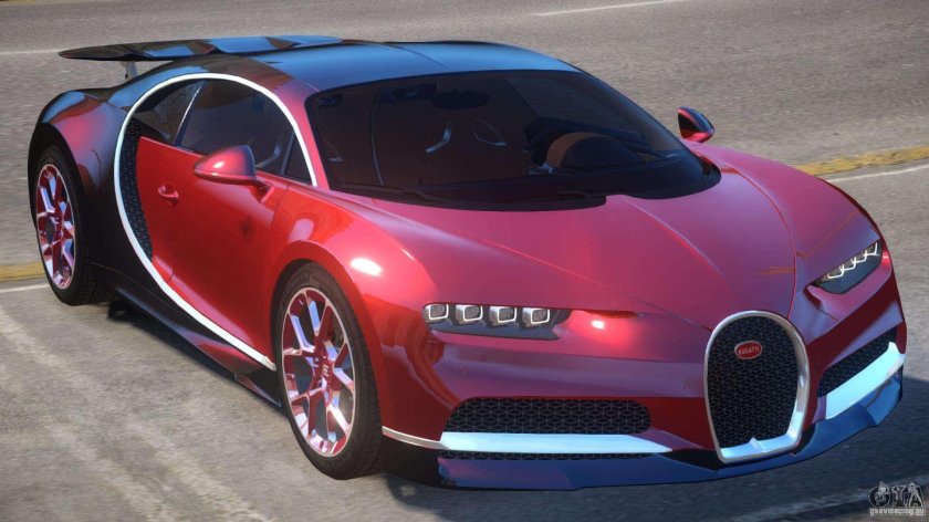 Бугатти ЧИРОН красная