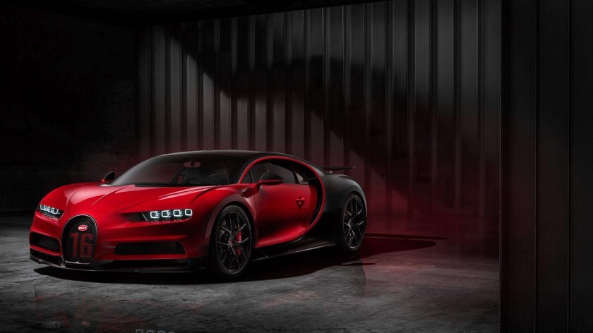 Бугатти ЧИРОН красная