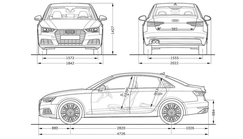 Audi a3 габариты