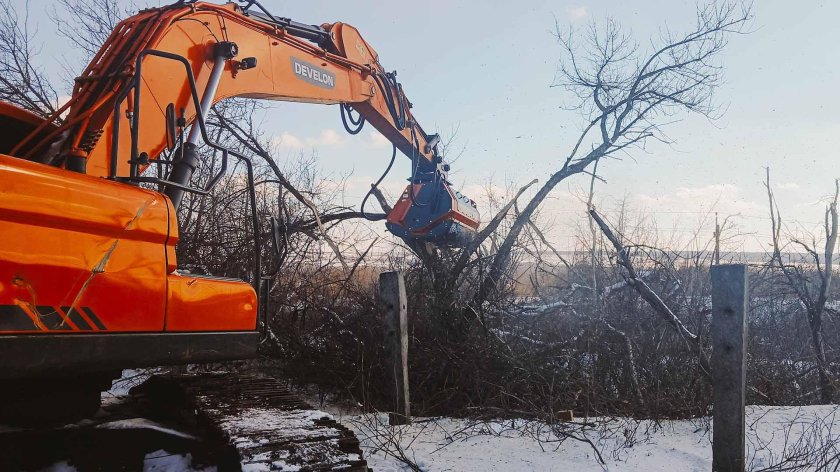 Мульчер на экскаватор