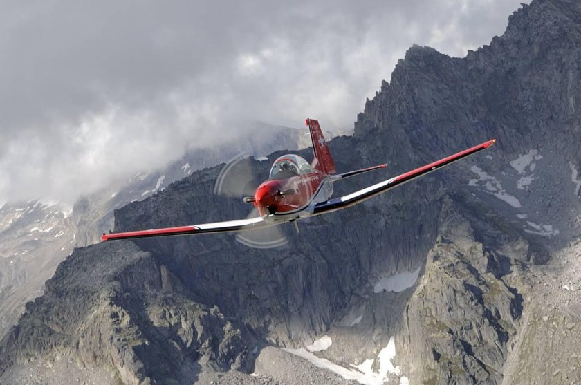 Аэродром в горах Швейцарии