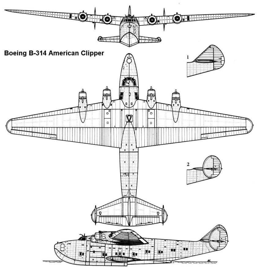 Летающая лодка Boeing 314 Clipper