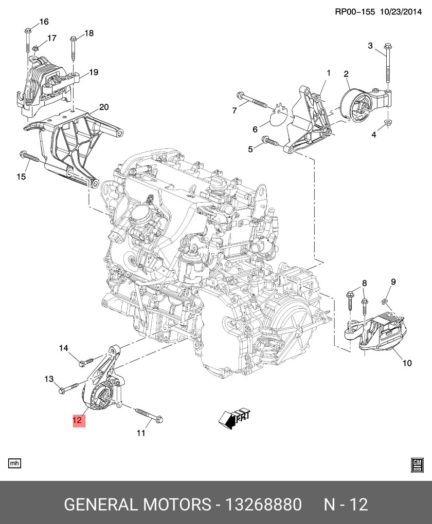 Схема двигателя Шевроле Орландо 1.8
