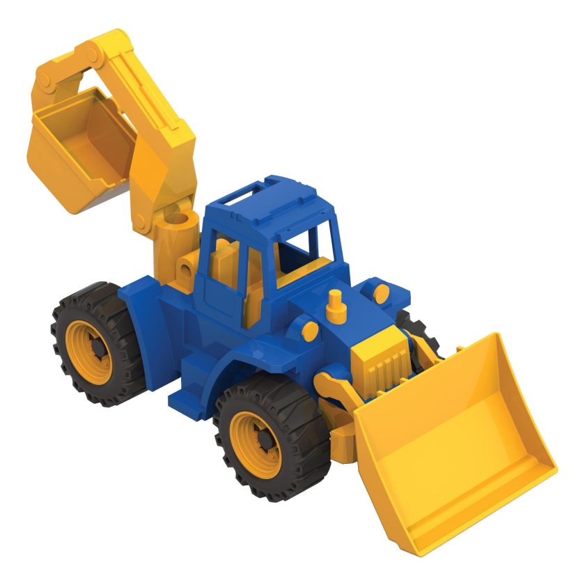 Трактор Нордпласт Байкал с грейдером и ковшом