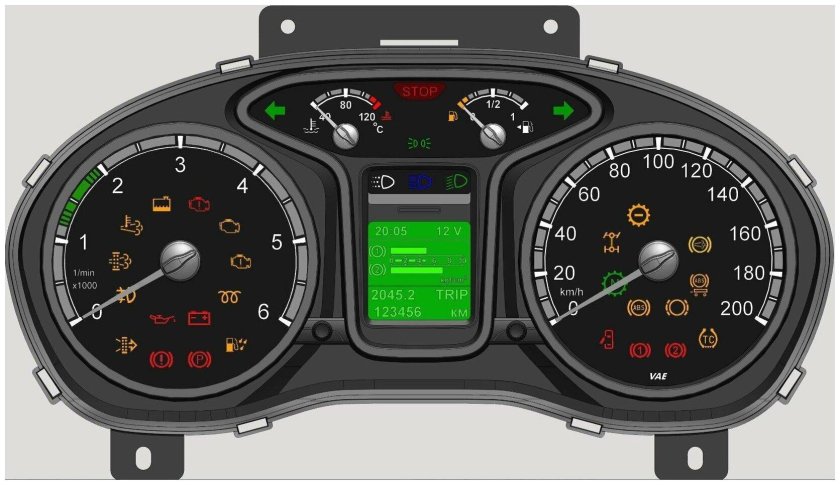 Комбинация приборов газон next