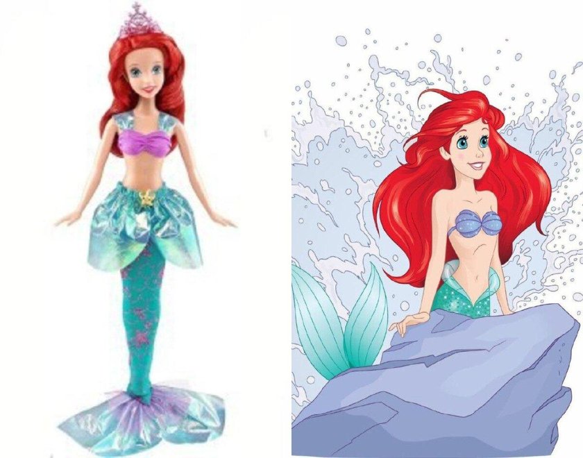 Бумажная кукла Русалочка Ариэль