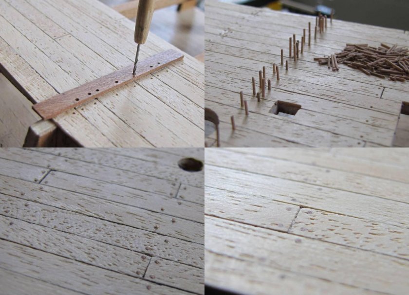 Гвоздевание палубы