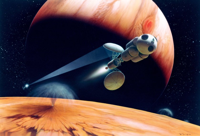 Космический корабль на планете