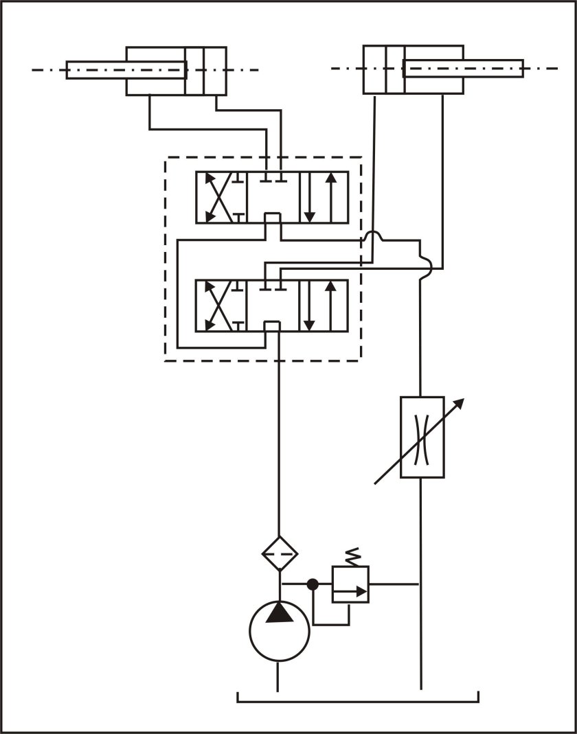 Схема гидравлическая 3к225