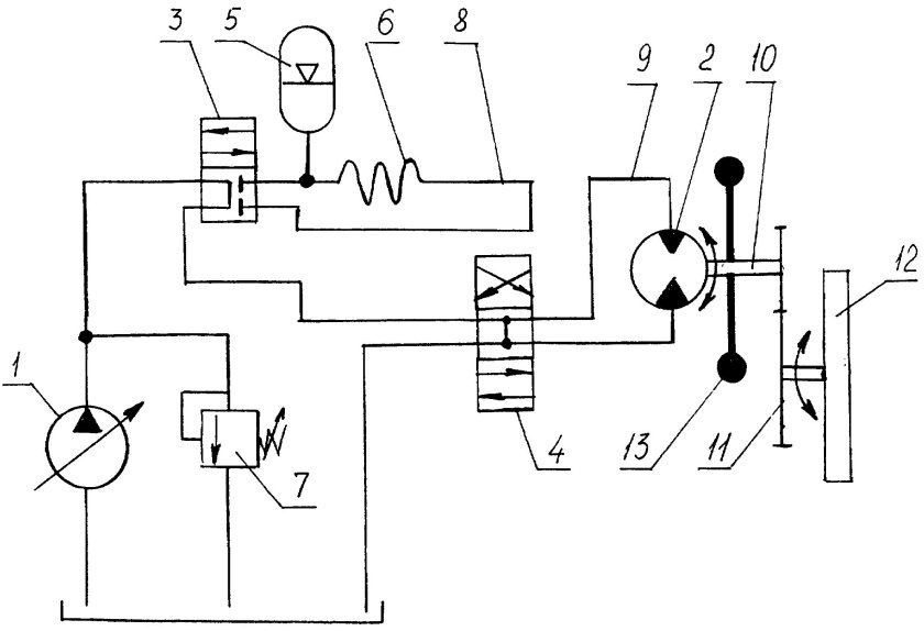 Схема объемного гидропривода