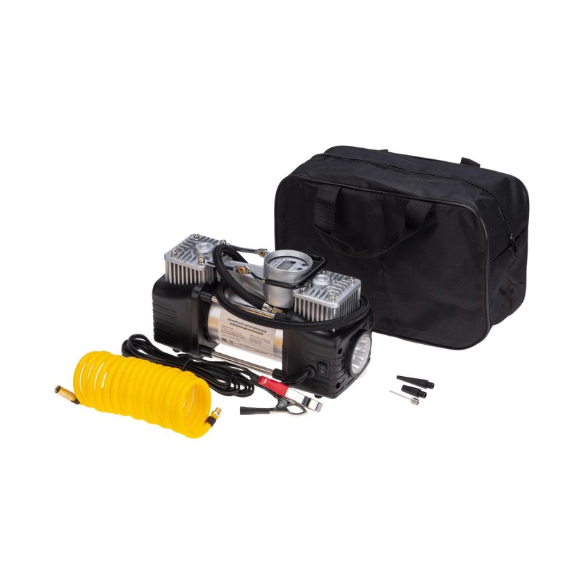 Компрессор автомобильный двухпоршневой