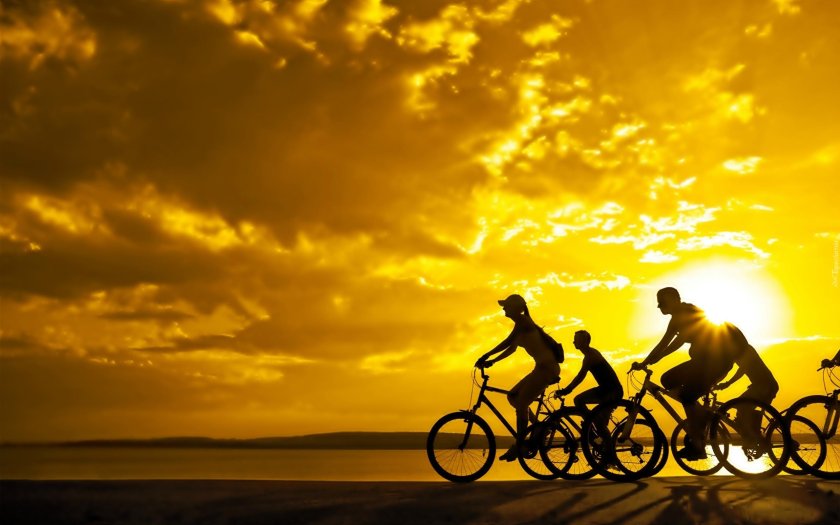 Велосипедист фон