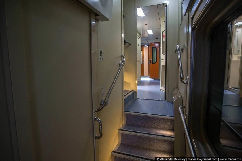 2х этажный поезд РЖД купе