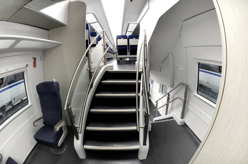 2х этажный поезд РЖД купе